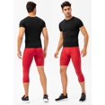 thumbnail image 3 of Men One Leg Leggings For Basketball Side Pockets Fitness Training Single Leg Tights, 3 of 5