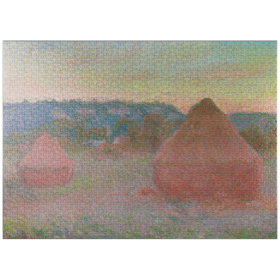 MyPuzzle - Haystacks End Of Day Autumn 1890-1891 By Claude Monet - Premium 1000 Piece Jigsaw Puzzle for Adults