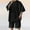 Black, variant on TMOYZQ Men's 2 Piece Outfits Textured Drop Shoulder Short Sleeve Tee Tops and Short Sets Summer Loungewear Sports 2025 Outfits Sets