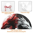 thumbnail image 3 of KLL 30" Christmas Tree Skirt Cool Black And White Dragon Xmas Tree Skirts Mat for New Year Xmas Holiday Party Indoor Outdoor Home Decoration, 3 of 5