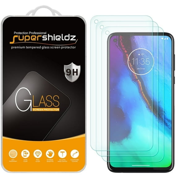 [3-Pack] Supershieldz for Motorola Moto G Stylus (2020) / Moto G8 Power Tempered Glass Screen Protector, Anti-Scratch, Anti-Fingerprint, Bubble Free