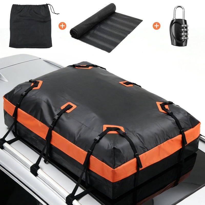 Gianna 20 cu ft Waterproof Rooftop Cargo Carrier Bag with Anti‑Slip Mat for All Vehicles with/without Roof Rack