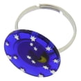 thumbnail image 2 of GlassOfVenice Murano Glass Millefiori "Starry Night" Ring 3/4 Inch, 2 of 4