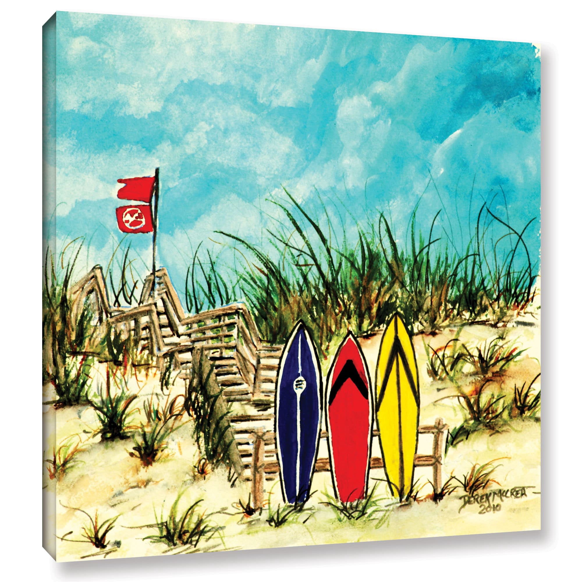 ArtWall Derek Mccrea "Tropical Fish" Gallery-wrapped Canvas