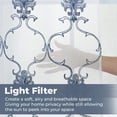 thumbnail image 5 of Superior Elegant Sheer Curtain Panel Set with Grommet Header, 52" x 84", Blue, 5 of 13