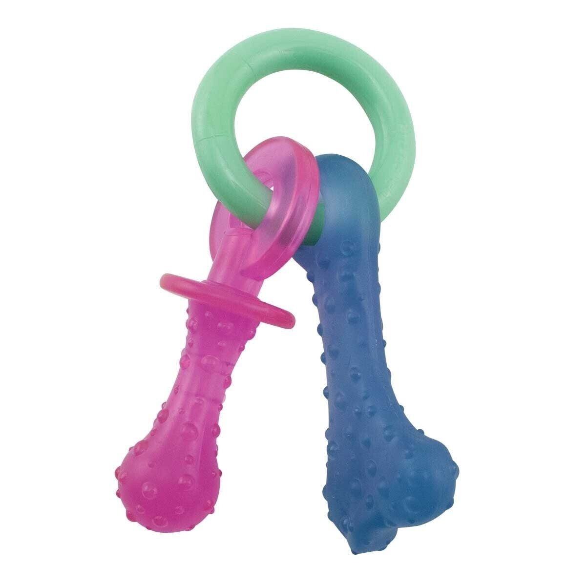 Puppy Teething Keys, Rings or Pacifiers Durable Dog Dental Health Chew Toys (5.5" Teething Pacifiers)