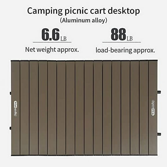 Whitsunday Outdoor Folding Table Aluminum (Sand Desert, Rectangle Standard)