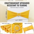 thumbnail image 3 of VEVOR Stretch Spandex Chair Sashes, Chair Slipcover and Stretch Chair Sash with Round Buckle, Elastic Chair Bands, Fitting Wedding, Holiday, Banquet, Party Chair Decoration (100 PCS Golden Yellow), 3 of 10