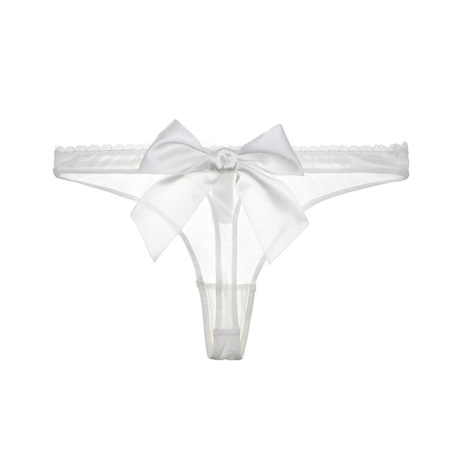 Varsbaby Strings pour Femmes, Culottes Transparentes Taille Basse avec Gousset en Coton, Strings en Dentelle et Maille pour Femmes