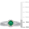 thumbnail image 2 of Everly Women's Emerald 14k Two-tone Gold Ring, 2 of 8