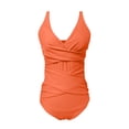 thumbnail image 5 of MSJUHEG Bathing Suit,One Piece Bathing Suit for Women,Tankini Swimsuits for Women Tummy Control,Long Torso Swimsuits for Women,Shapewear Swimsuits for Women,Push-Up Swimsuit Orange M, 5 of 5
