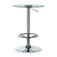 thumbnail image 5 of Linon Tate Three Piece Adjustable Pub Table Set in Chrome/Brown Faux Leather, 5 of 11