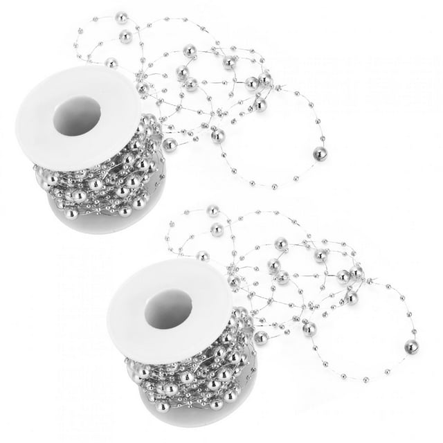 Decorative Pearl Bead String, String Garland, 2Pcs Five-Pointed Star Hand-made For Wedding Christmas Decoration Bridal Bouquet Silver Five-Pointed,Gold Five-Pointed,Silver