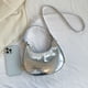 thumbnail image 3 of Bolso bandolera con patrón de cocodrilo Bolso de hombro de mujer de cuero PU para el trabajo (plata), 3 of 5