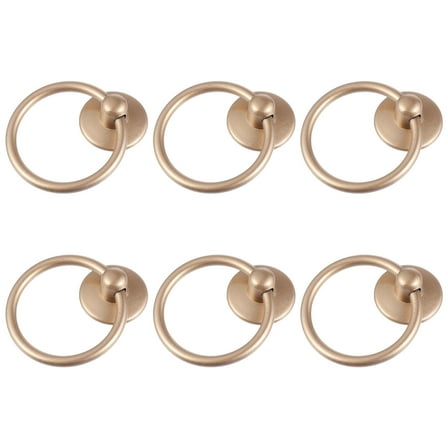 WHAMVOX  6 Pcs Drawer Knocker Interior Door Handle Cabinet Handles Golden