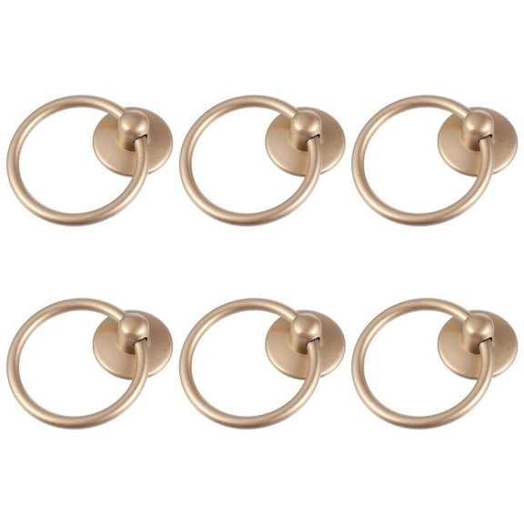 WHAMVOX  6 Pcs Drawer Knocker Interior Door Handle Cabinet Handles Golden