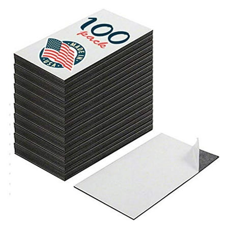 Front Self Adhesive Packing - Self Adhesive Business Card Magnets, Peel and Stick, Great Promotional Product, Value Pack of 100