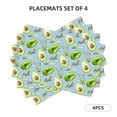 thumbnail image 2 of Placemats Set Of 4 / 6, Asparagus Avocado Placemats For Dining Table Indoor/Outdoors Heat Resistant Washable Placemats 18" X 12", 2 of 8