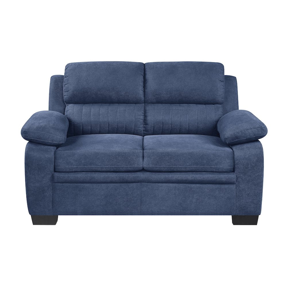 Lexicon Holleman Fabric Upholstered Love Seat in Blue Color