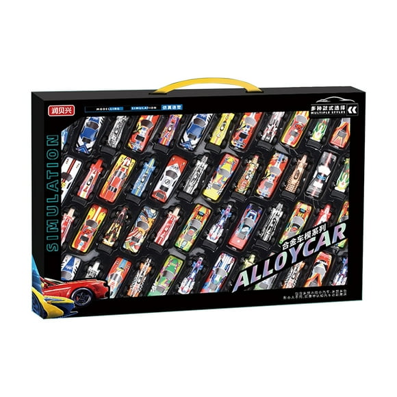 Dvkptbk Cars Boxes Back to Alloy Cars 24 Gift Boxed Alloy Car Set Boys Toy Car Imitation Real Model Children's Ornaments Boys Birthday Gift Car Model