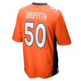 thumbnail image 3 of Men's Nike Jonas Griffith Orange Denver Broncos Game Jersey, 3 of 3