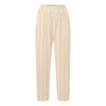 thumbnail image 4 of Beige Women's Casual Pants, Women'S Printed Everyday Casual Drawstring Pants,Women's Casual Pants XXL, 4 of 4