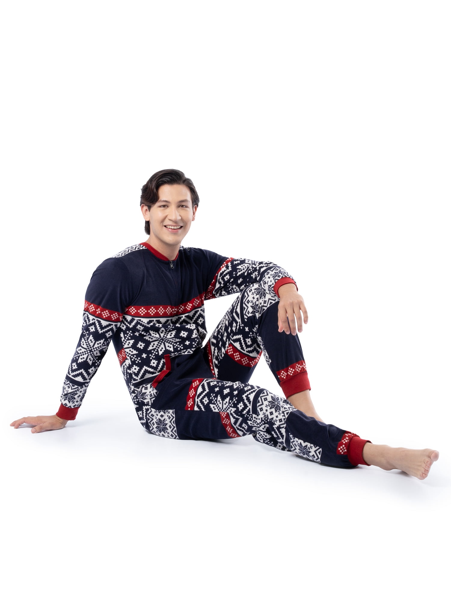 Fruit of the Loom Men's Solid & Printed Pajama Union Suit, Sizes S-5XL