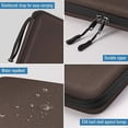 thumbnail image 5 of FINPAC Hard Portfolio Case for 10.9-inch iPad Air 5th Gen 2022, 11-inch iPad Pro (3rd/2nd/1st Gen) M1 5G 2021, 10.9'' iPad Air 4, 10.2'' iPad 9/8/7, Tablet Carrying Sleeve with Accessory Pocket, Brown, 5 of 7