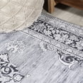thumbnail image 3 of JONATHAN Y WASHABLE 8 x 10 Area Rug, Bausch Bohemian Distressed Chenille - Gray/White, WSH201A-8, 3 of 9