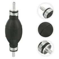 Sparsain Aluminum Rubber Fuel Pump Hand Fuel Pump Line Manual Primer Bulb All Fuels for Car Marine Boat Outboard Black (6mm)