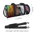 thumbnail image 2 of Fotbe Colorful Haired White Horse Bolsa Deportiva de Lona Plegable con Estampado, Bolsa de Gimnasio con Bolsillo Seco/Húmedo, Bolsa de Viaje Ultraligera de Gran Capacidad, 2 of 6