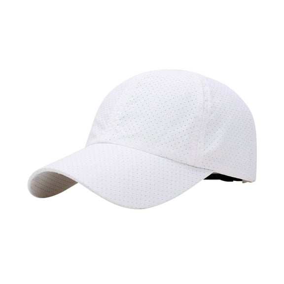 WSTEER Breathable Quick Drying Peaked Sun Baseball Outdoor Sun Protective Hat Laisure Headgear Sun Block Headwear for Daily Wearing (White)