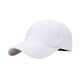 thumbnail image 1 of Gorra de béisbol transpirable de secado rápido con visera para exteriores, protección solar, para uso diario (blanca), 1 of 6