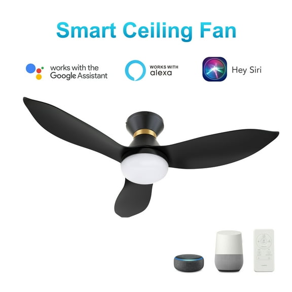 Smaair 45" Smart Ceiling Fan with Remote and Dim Light for Indoor and Outdoor