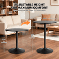 thumbnail image 2 of Magshion Adjustable Round Pub Table, Black Rock, 2 of 8