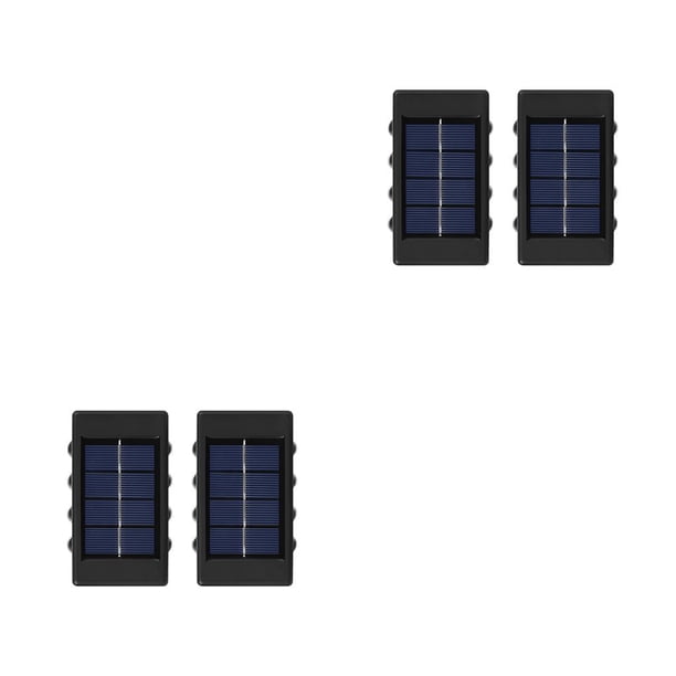 Bewildely Lámpara de pared de pasarela de camino de luz Solar recargable de 2 piezas, luces de cubierta de detección automática de paisaje, 8LED blanco 2piezas