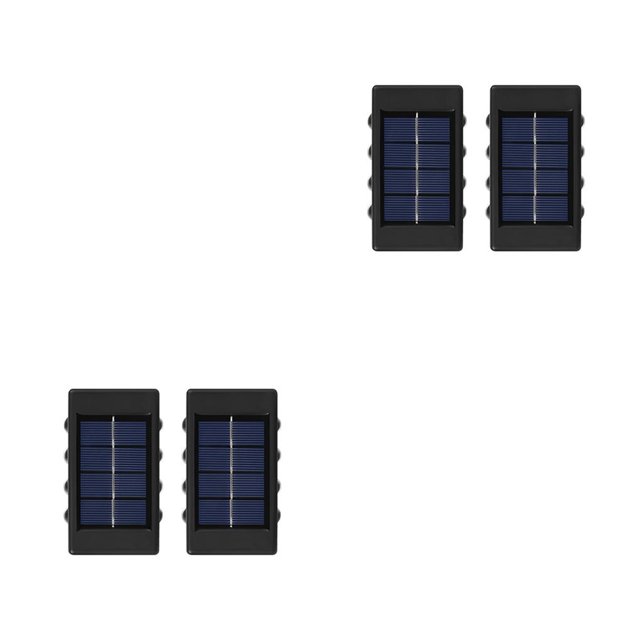 Inteprter 2 piezas Patio luz Solar camino pasarela lámpara de pared jardín paisaje detección automática luces de cubierta iluminación 8LED blanco 2piezas