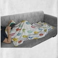 thumbnail image 6 of Colorful Soft Flannel Fleece Blanket, Colorful Balloons Birthday Party Theme Celebration Festival Surprise Event Pattern, Cozy Plush for Indoor and Outdoor Use, 60" x 80", Multicolor, by Ambesonne, 6 of 6