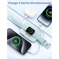 thumbnail image 4 of Power Bank RORRY Azul 5000mAh con Cables Integrados para Celular y Apple Watch, 4 of 6