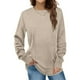 thumbnail image 1 of Pntutb Moda Mujer Otoño Invierno Sólido Cuello Redondo Jersey Manga Larga Tops Pntutb Pntutb-3087, 1 of 6
