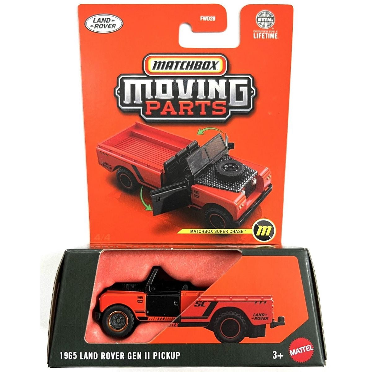 Matchbox Super Chase 1965 Land Rover Gen II Pickup Moving Parts