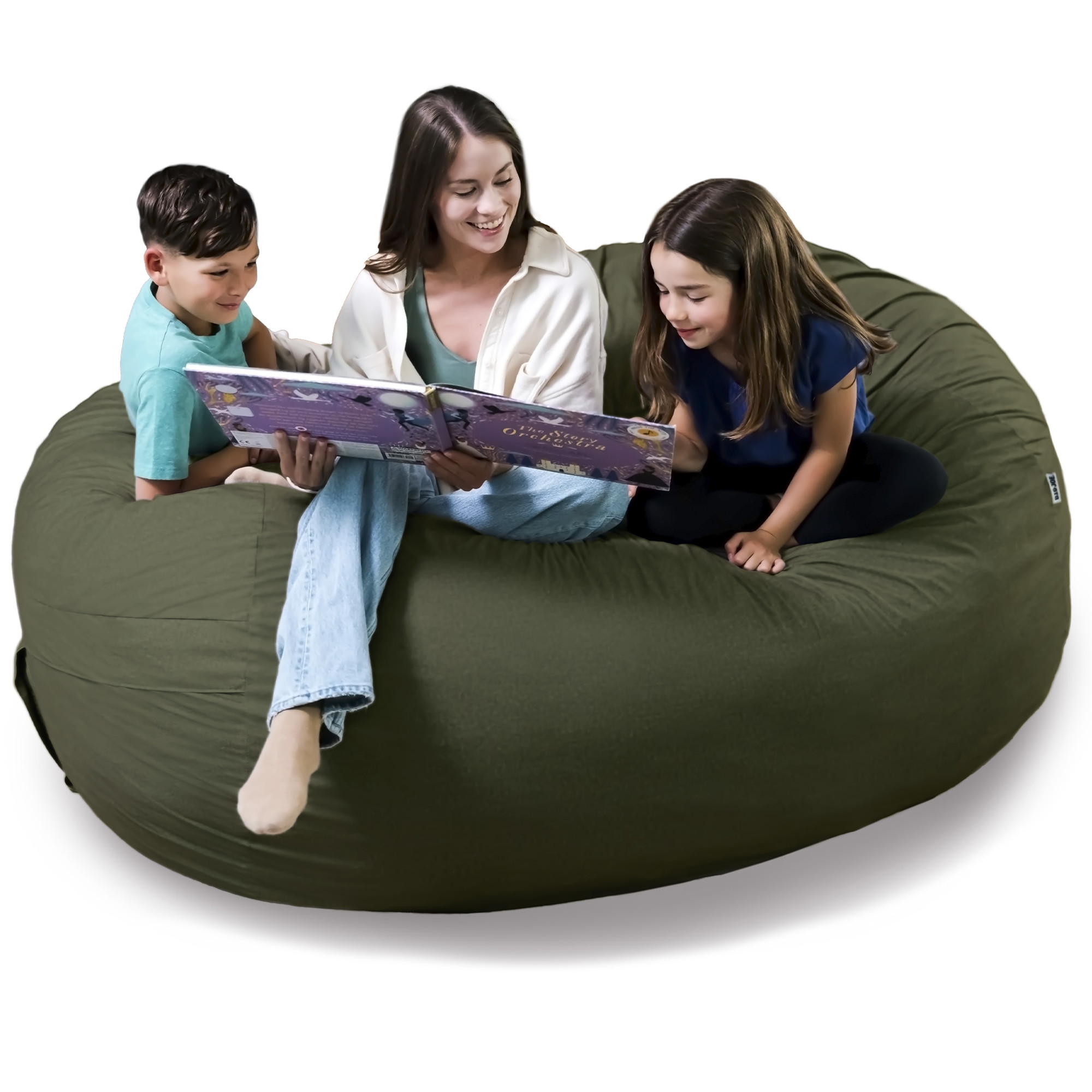 Big Joe Fuf 8Ft Giant Bean Bag Chair, Green photo 2