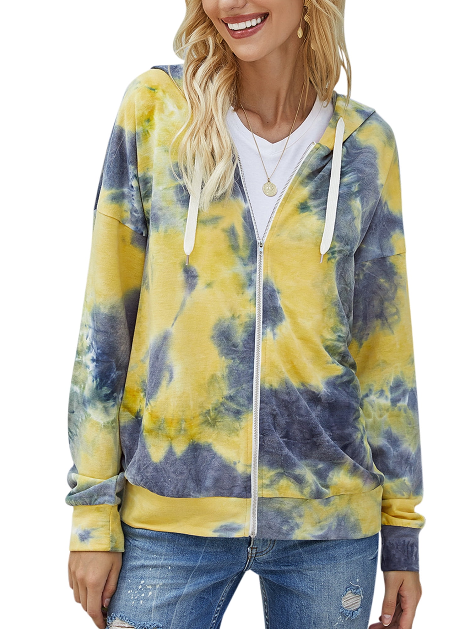 tie dye sweat jacket