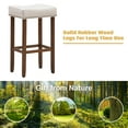 thumbnail image 6 of Costway Set of 4 Nailhead Saddle Bar Stools 29'' Height w/ Fabric Seat &Wood Legs Beige, 6 of 10