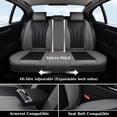 thumbnail image 5 of Coverado Full Set Car Seat Covers, Waterproof Faux Leather Front and Rear Seat Protector, Breathable Seat Cushions Universal Fit for Most Cars, Black&Gray, 5 of 9