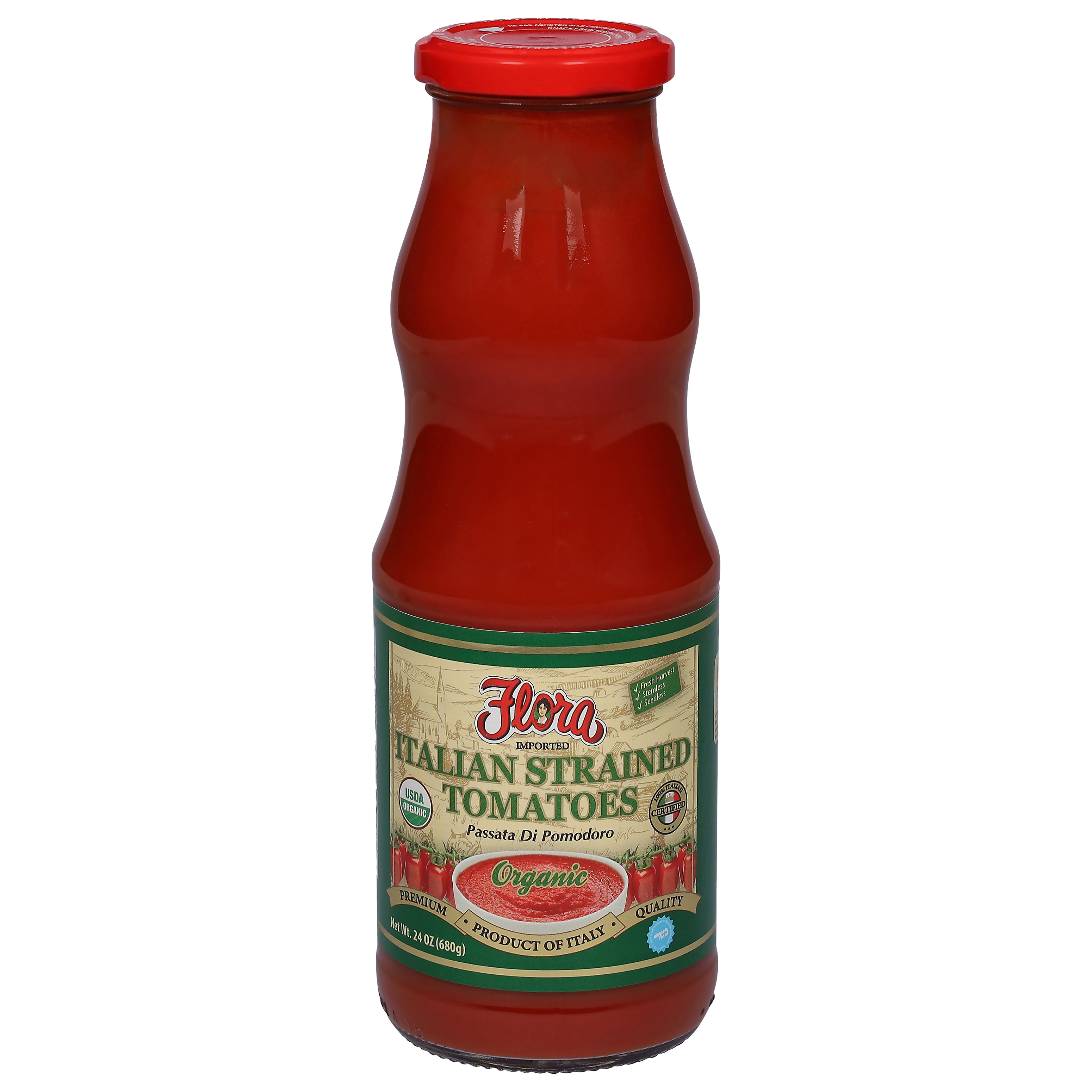 (2 pack) Flora Organic Italian Strained Tomatoes, 24oz