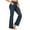 *Dark Blue, variant on Women's Stretchy Denim-look Leggings,Butt Lift Flare Jeggings For Women,Ladies Workout Dress Pants with 4 Pockets,Black,Size XXL