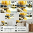 thumbnail image 4 of Designart Monochrome Golden Birch Trees By The Lake IV Canvas Wall Art, 4 of 5