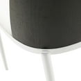 thumbnail image 6 of LeisureMod Tule 7-Piece Dining Set with 6 Upholstered Seat Dining Chairs in White Steel Frame and 71" Oval Dining Table with MDF Tabletop (Black/White), 6 of 19
