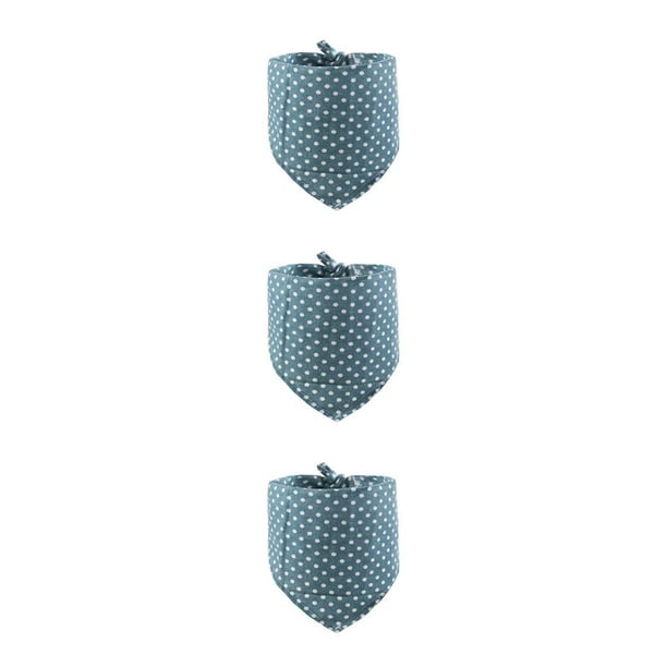 Methold Bufanda de baba para mascotas, 4 estaciones, cálido, adorable, lavable, Triangular, accesorios de toalla para cuello de 25-45cm, azul oscuro Type1 NO1 Methold CBP281018